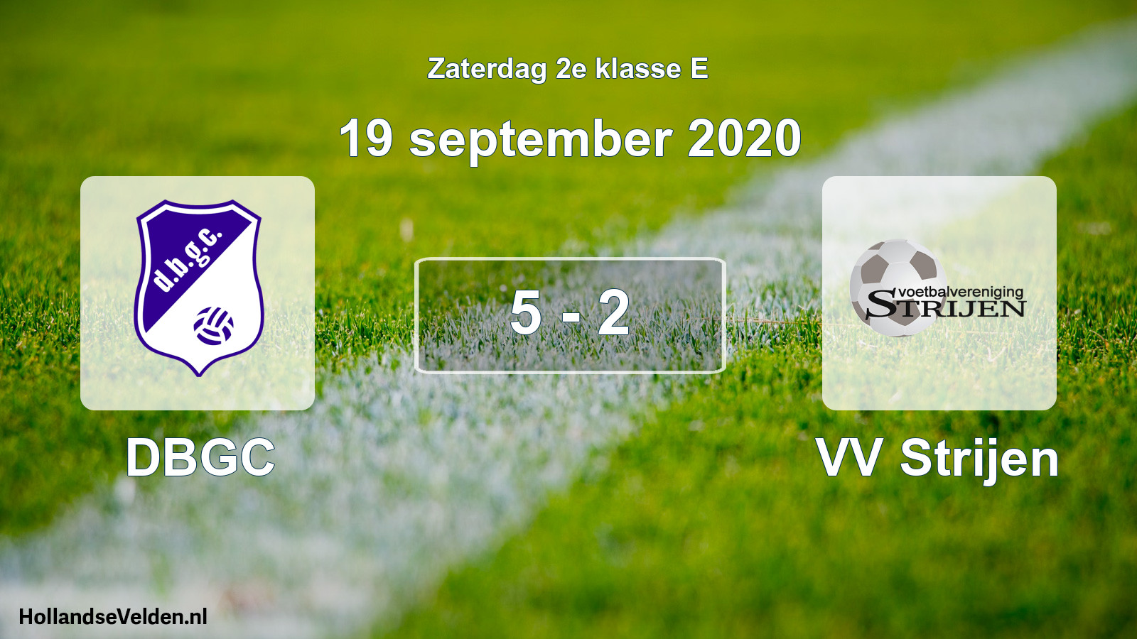 Total number of matches played: DBGC - VV Strijen 5 - 2 (19 September 2020)