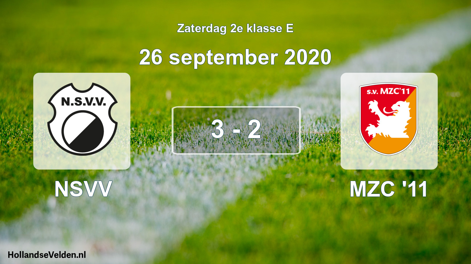 Total number of matches played: NSVV - MZC '11 3 - 2 (26 September 2020)