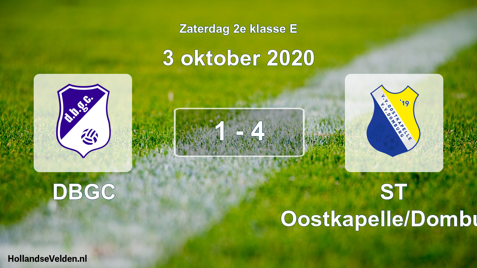 Total number of matches played: DBGC - ST Oostkapelle/Domburg 1 - 4 (3 October 2020)