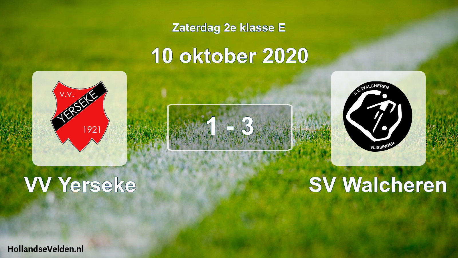 Total number of matches played: VV Yerseke - SV Walcheren 1 - 3 (10 October 2020)