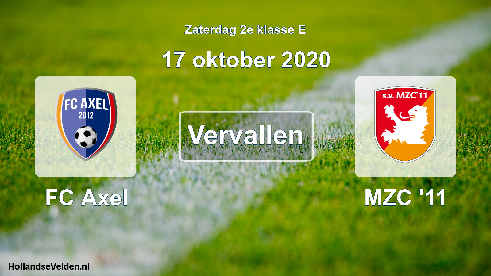 Scheduled Match: FC Axel - MZC '11 (17 October 2020)