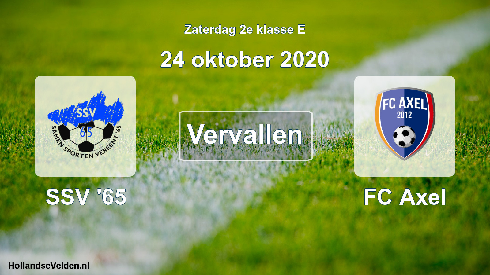 Scheduled Match: SSV '65 - FC Axel (24 October 2020)