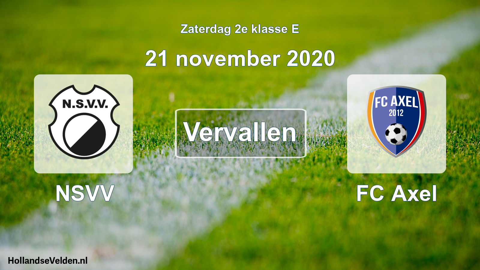 Scheduled Match: NSVV - FC Axel (21 November 2020)