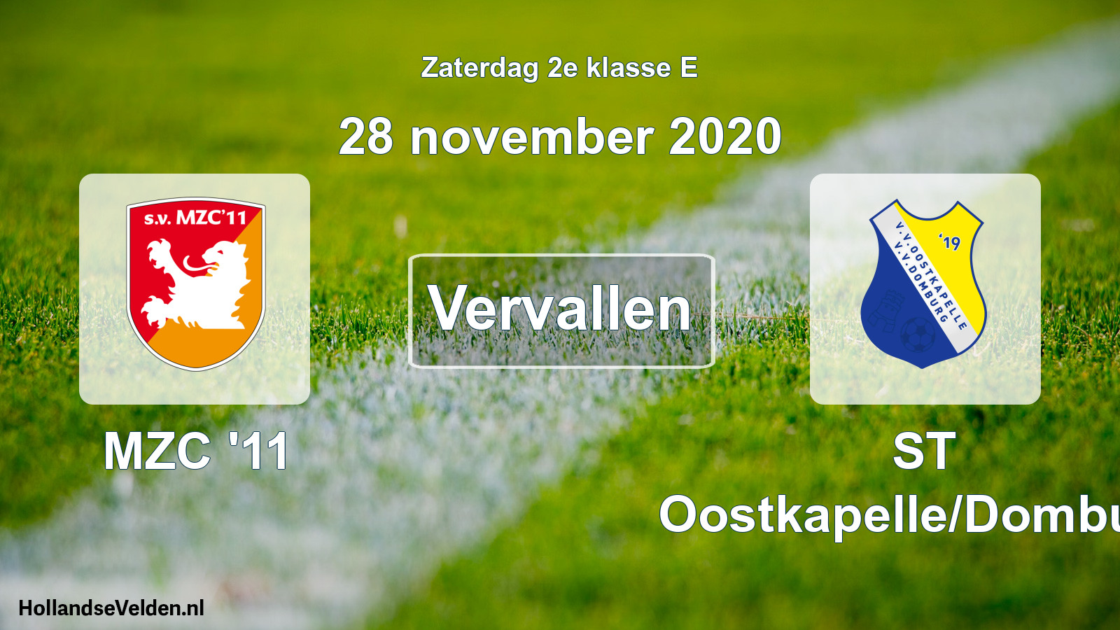 Scheduled Match: MZC '11 - ST Oostkapelle/Domburg (28 November 2020)