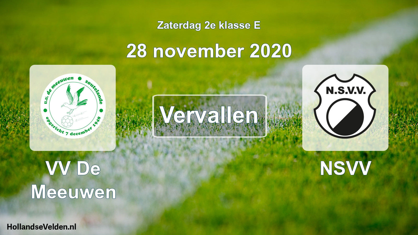 Scheduled Match: VV De Meeuwen - NSVV (28 November 2020)