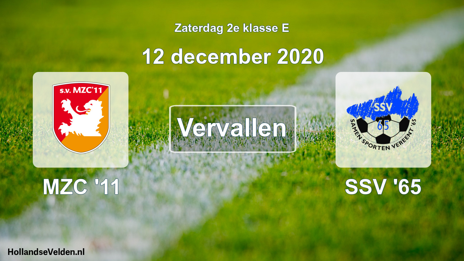Scheduled Match: MZC '11 - SSV '65 (12 December 2020)