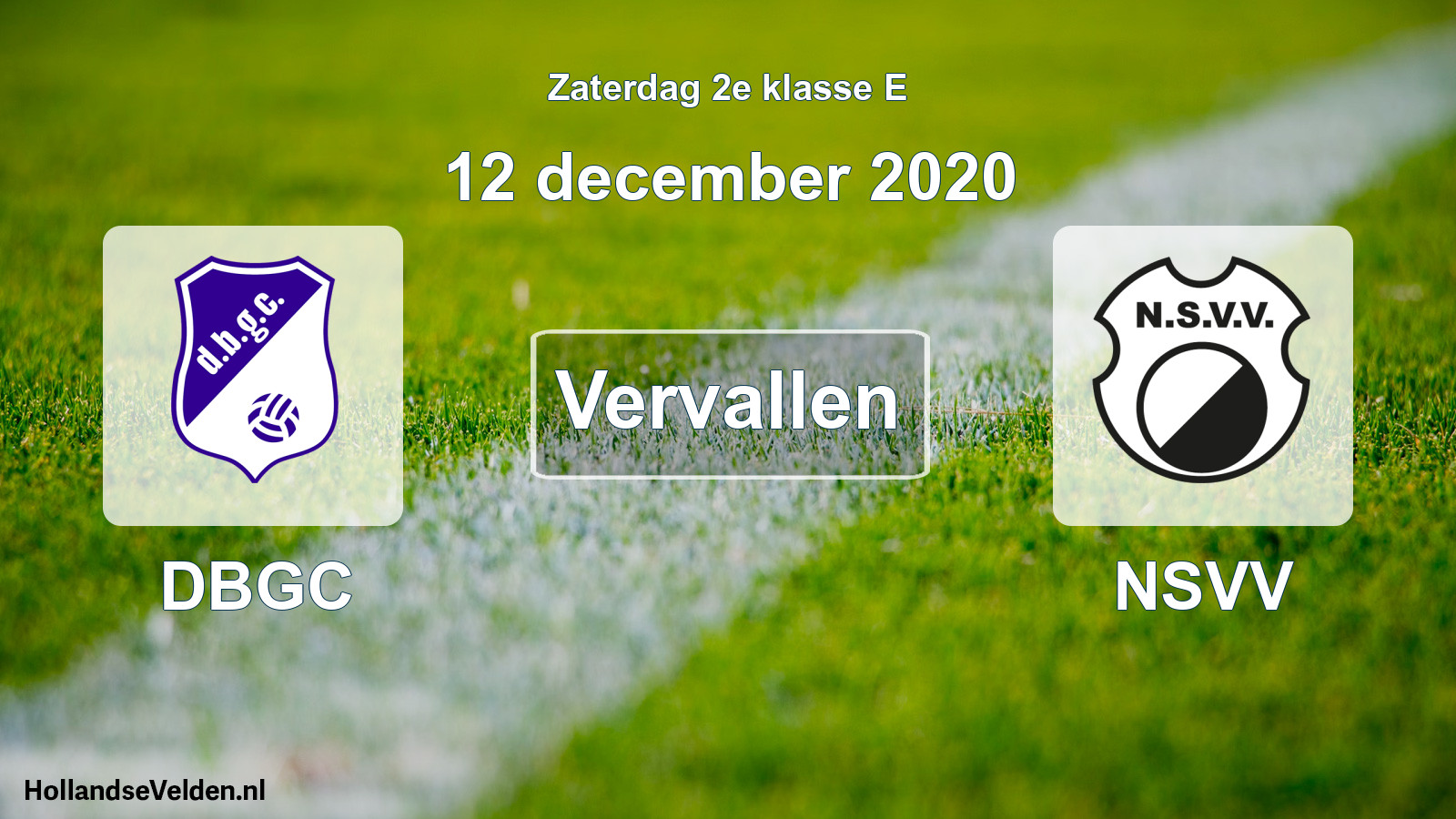 Scheduled Match: DBGC - NSVV (12 December 2020)