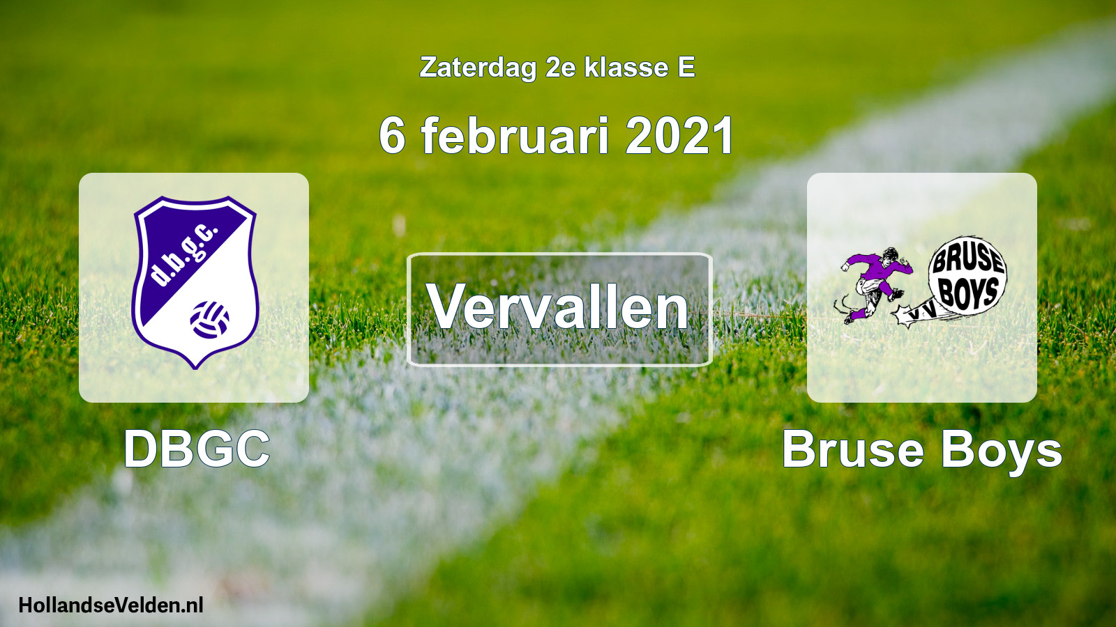 Scheduled Match: DBGC - Bruse Boys (6 February 2021)