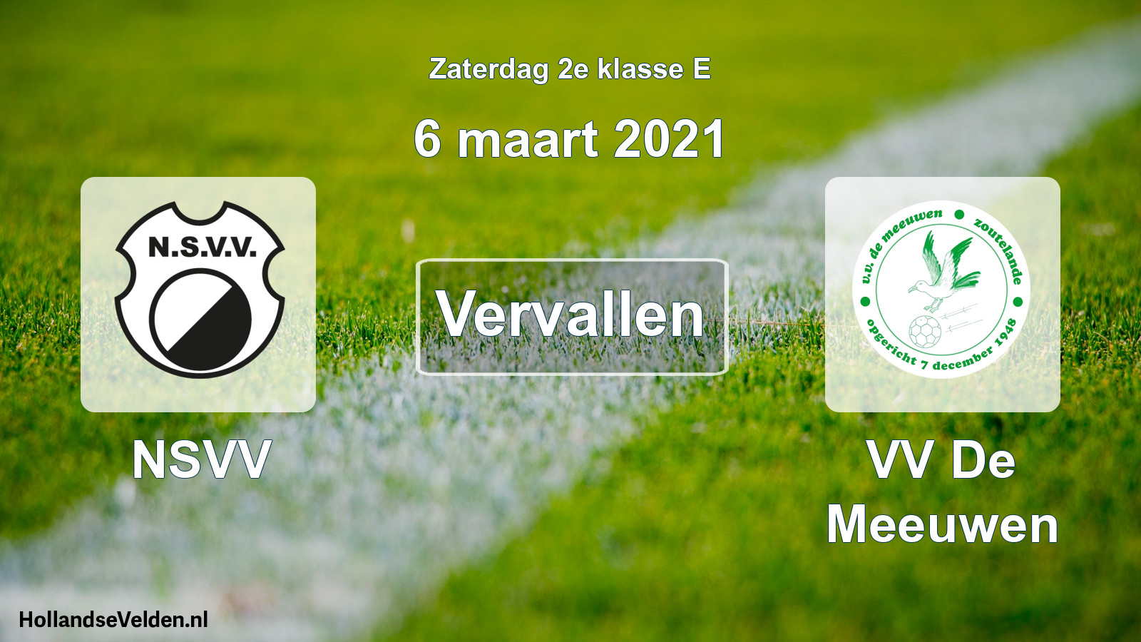 Scheduled Match: NSVV - VV De Meeuwen (6 March 2021)