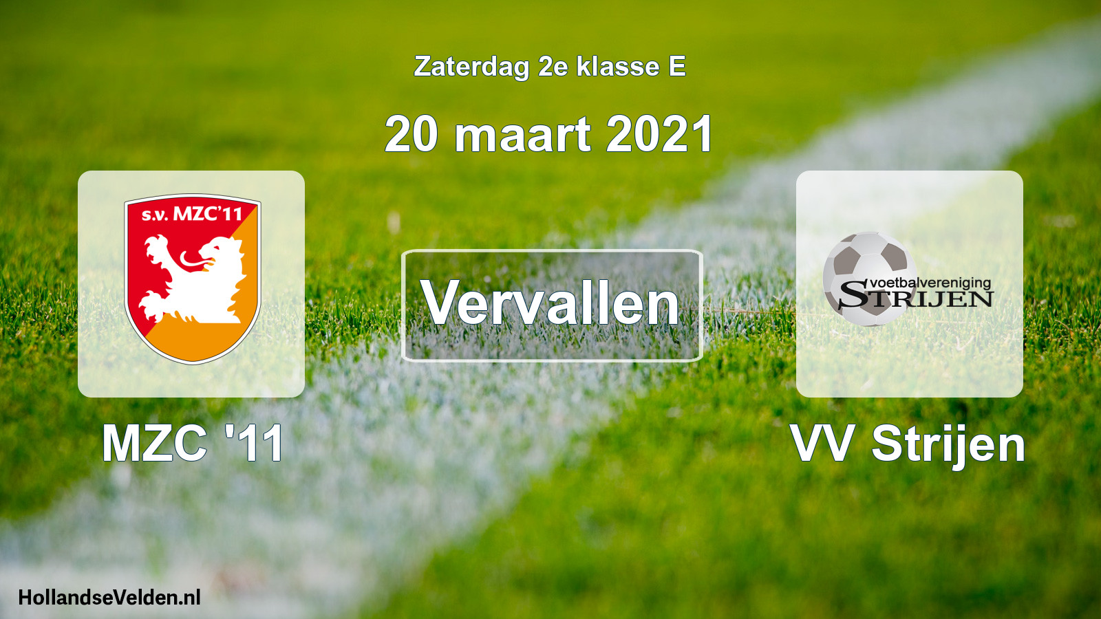 Scheduled Match: MZC '11 - VV Strijen (20 March 2021)
