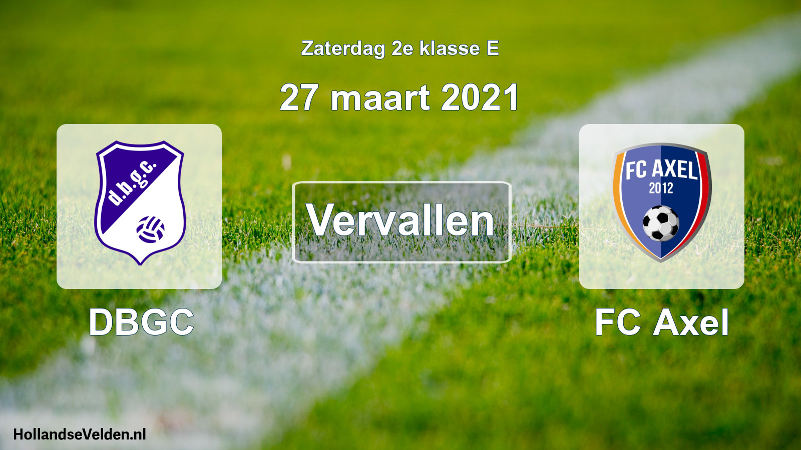 Scheduled Match: DBGC - FC Axel (27 March 2021)