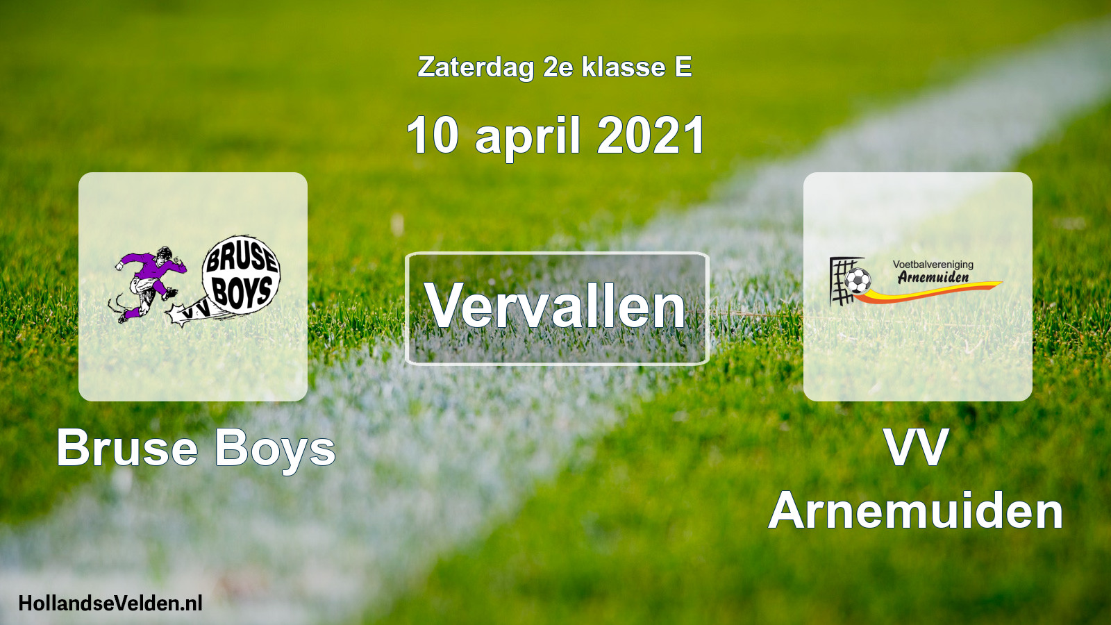 Scheduled Match: Bruse Boys - VV Arnemuiden (10 April 2021)