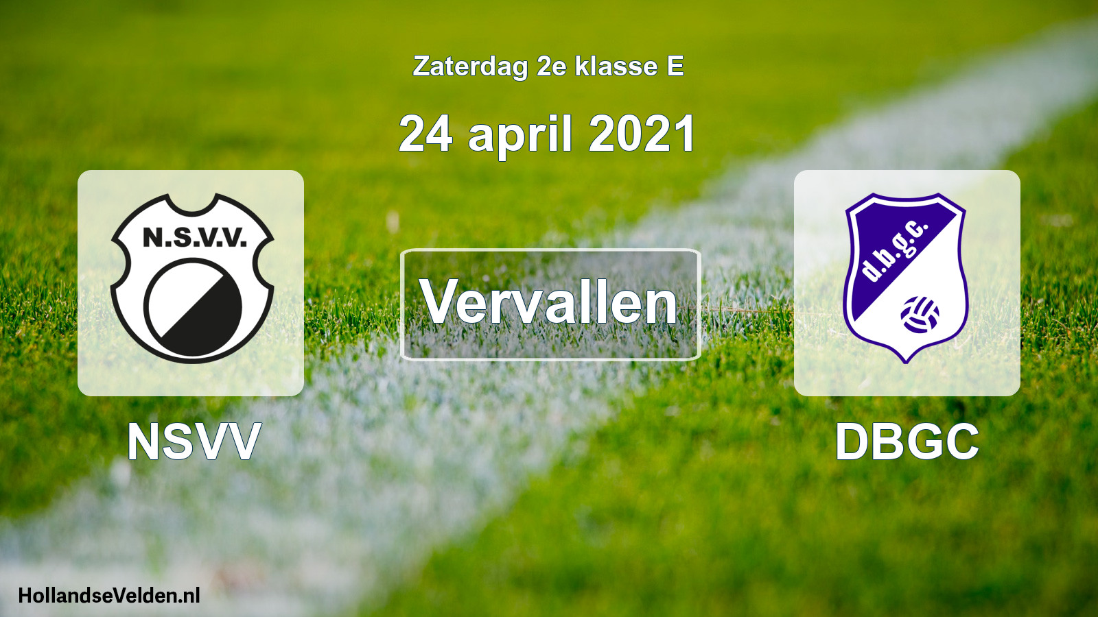 Scheduled Match: NSVV - DBGC (24 April 2021)