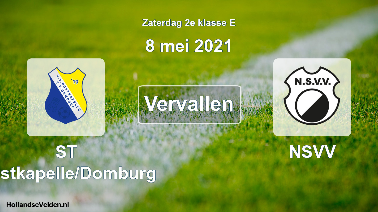 Scheduled Match: ST Oostkapelle/Domburg - NSVV (8 May 2021)