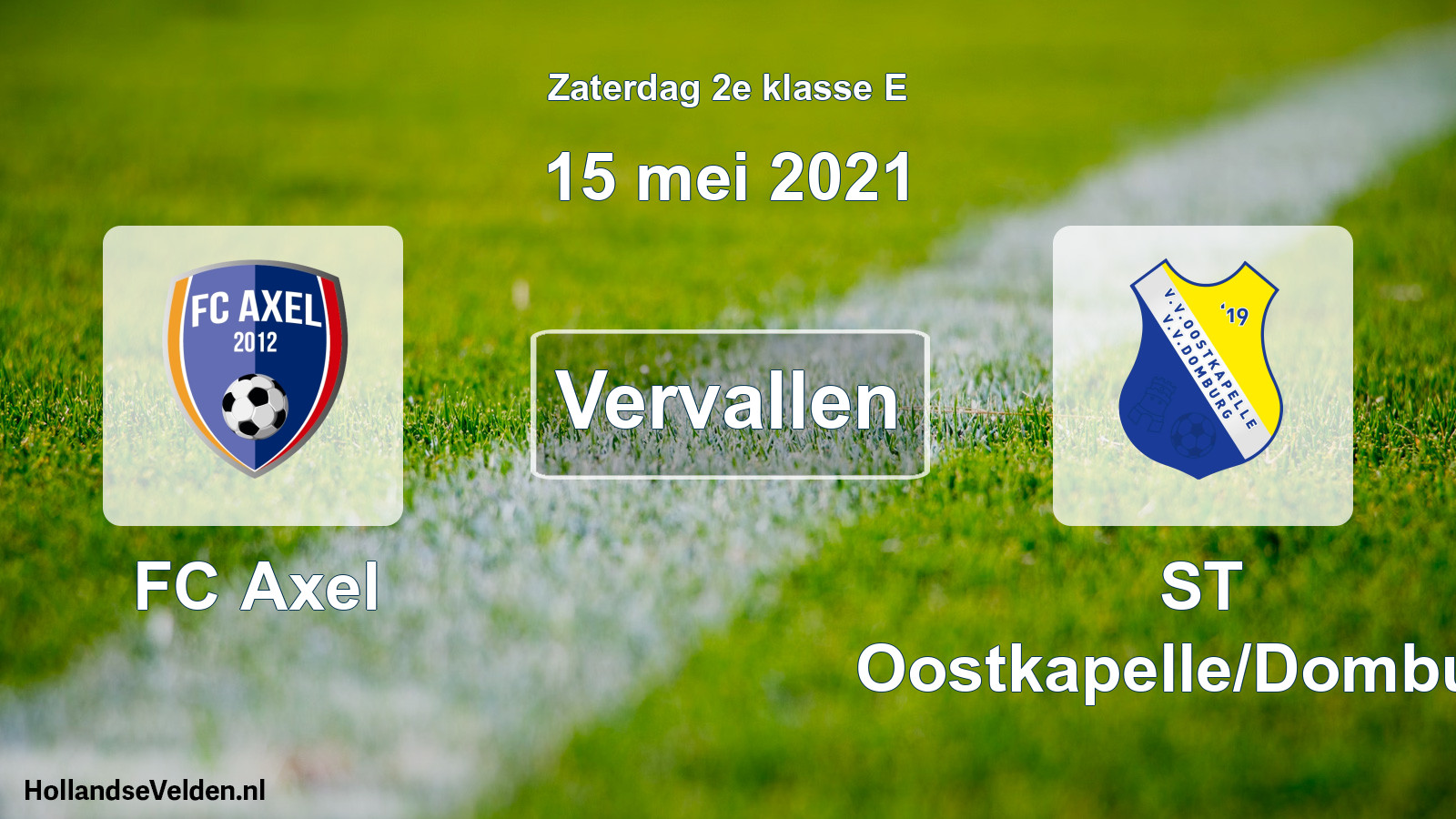 Scheduled Match: FC Axel - ST Oostkapelle/Domburg (15 May 2021)