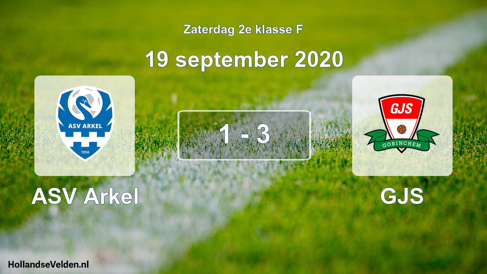 Total number of matches played: ASV Arkel - GJS 1 - 3 (19 September 2020)