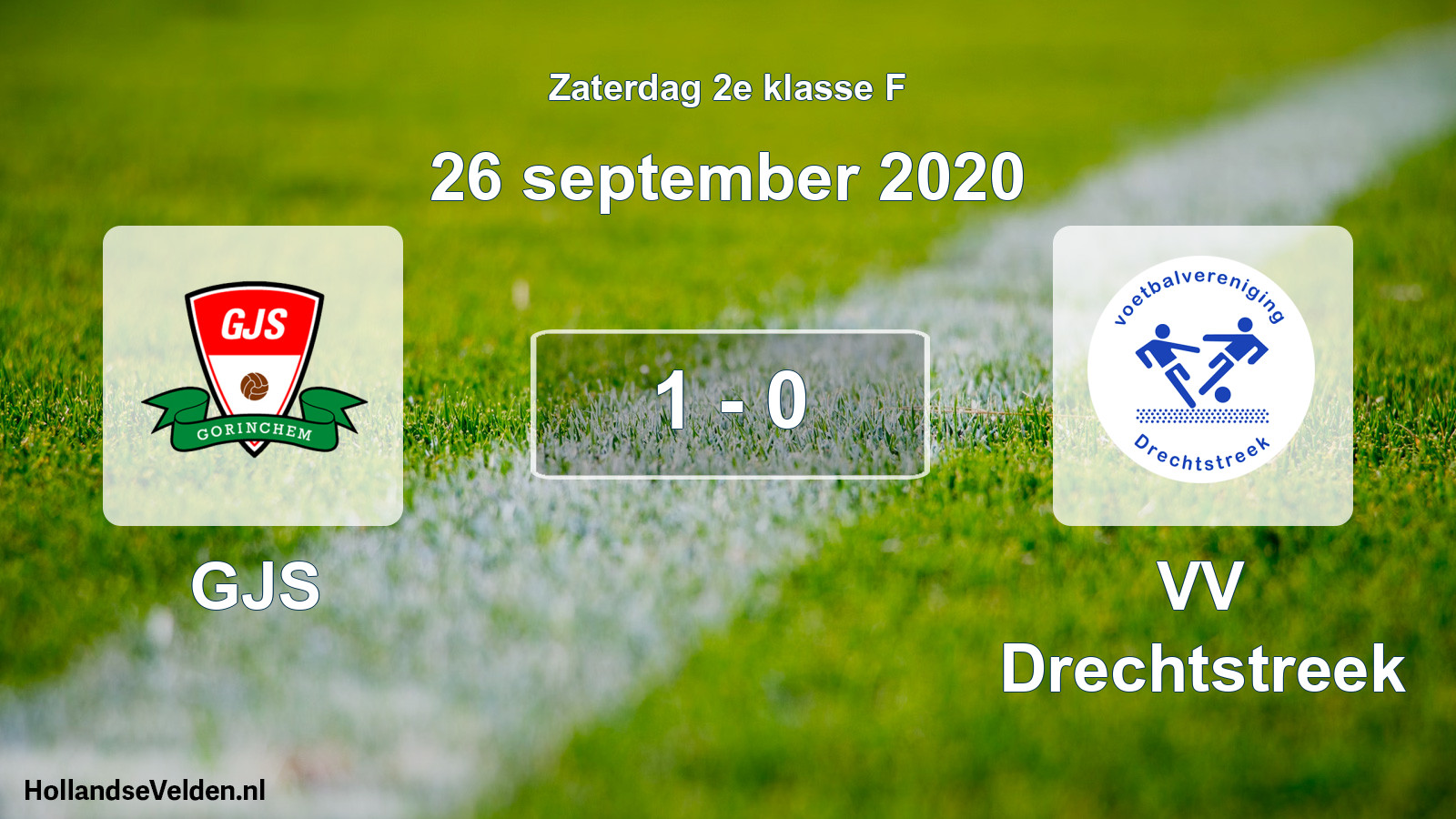 Total number of matches played: GJS - VV Drechtstreek 1 - 0 (26 September 2020)