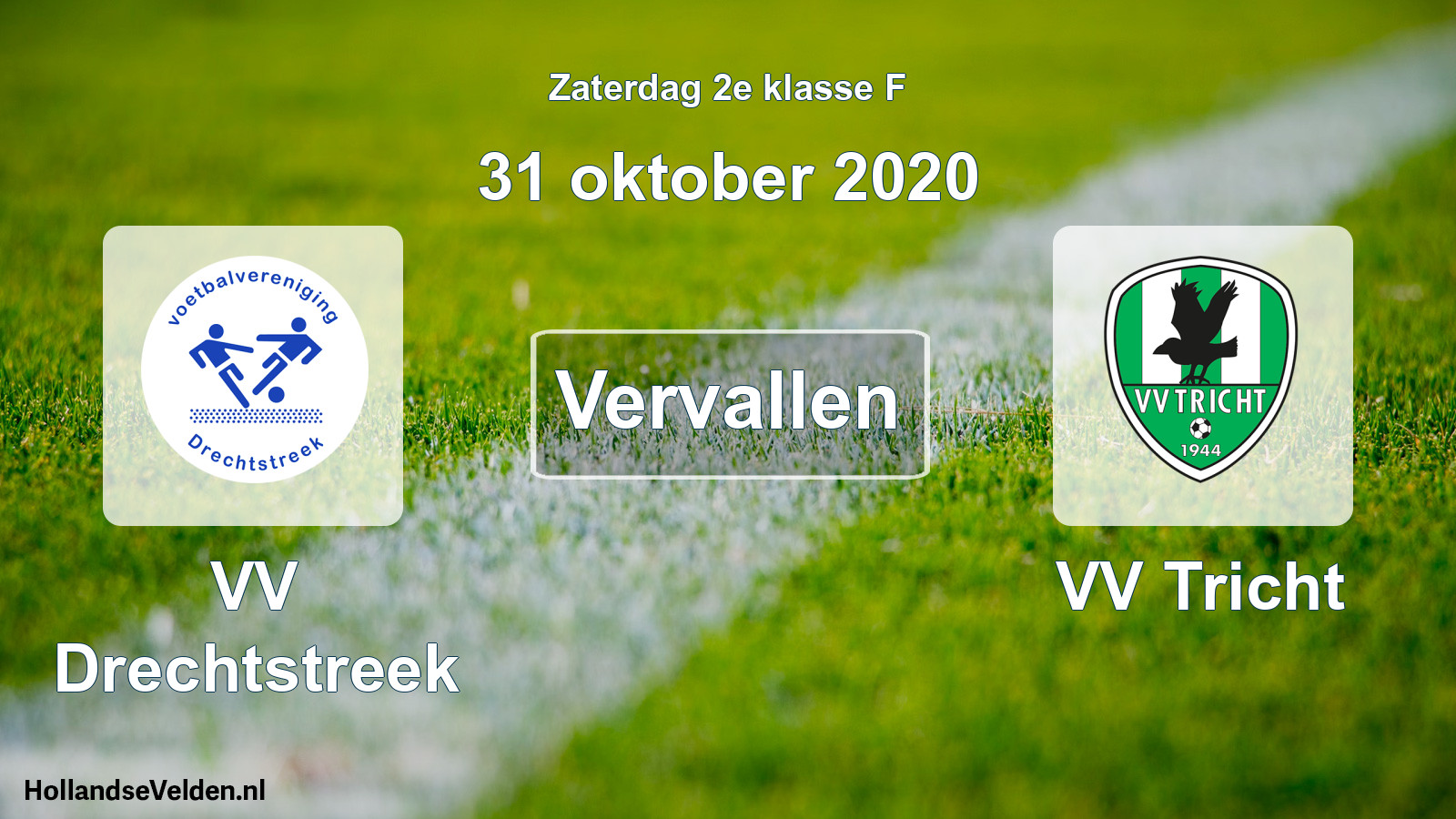 Scheduled Match: VV Drechtstreek - VV Tricht (31 October 2020)
