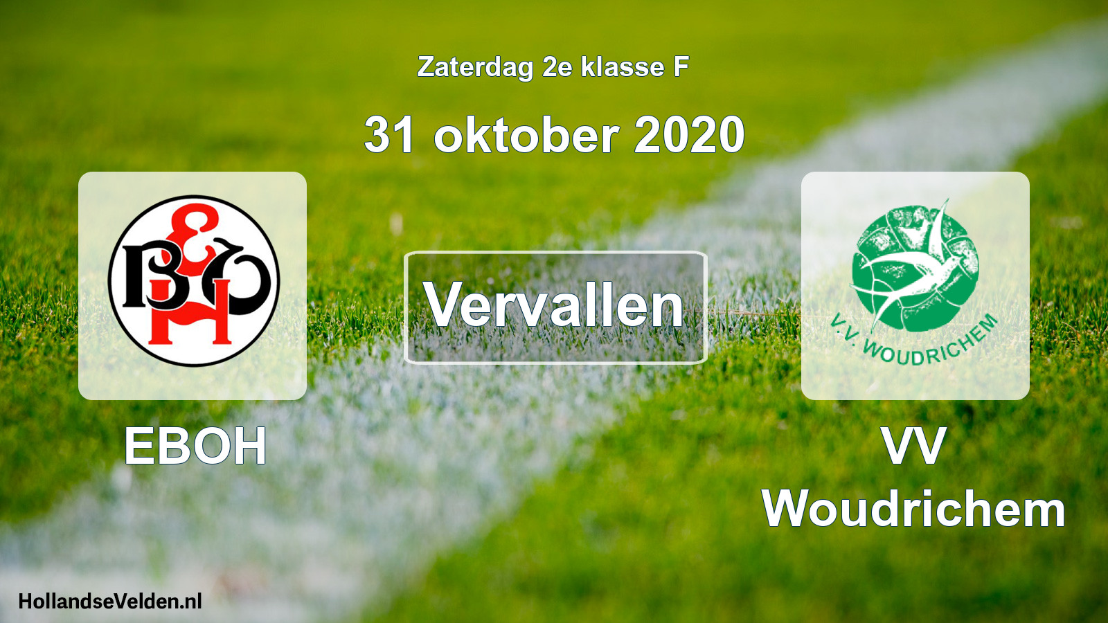 Scheduled Match: EBOH - VV Woudrichem (31 October 2020)