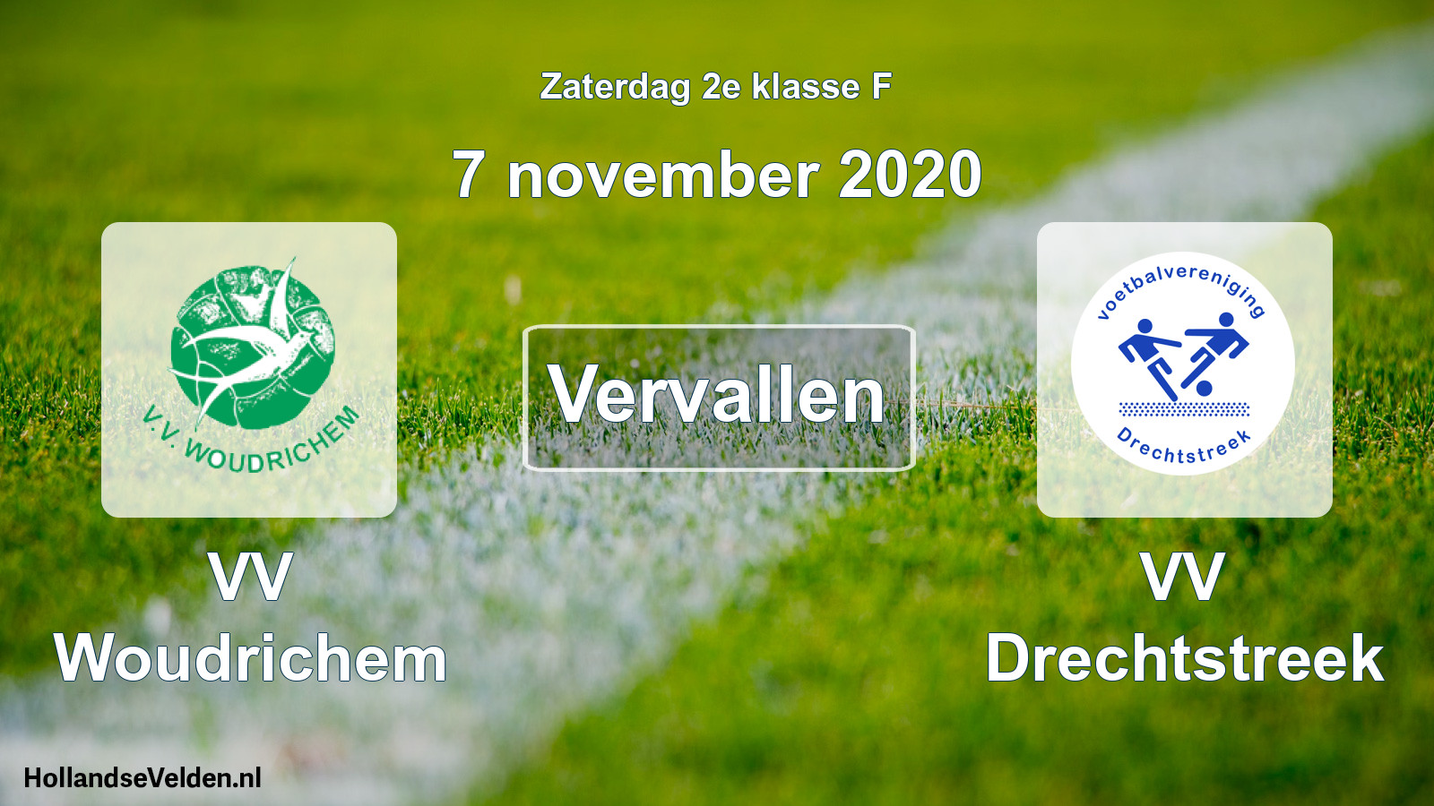 Scheduled Match: VV Woudrichem - VV Drechtstreek (7 November 2020)