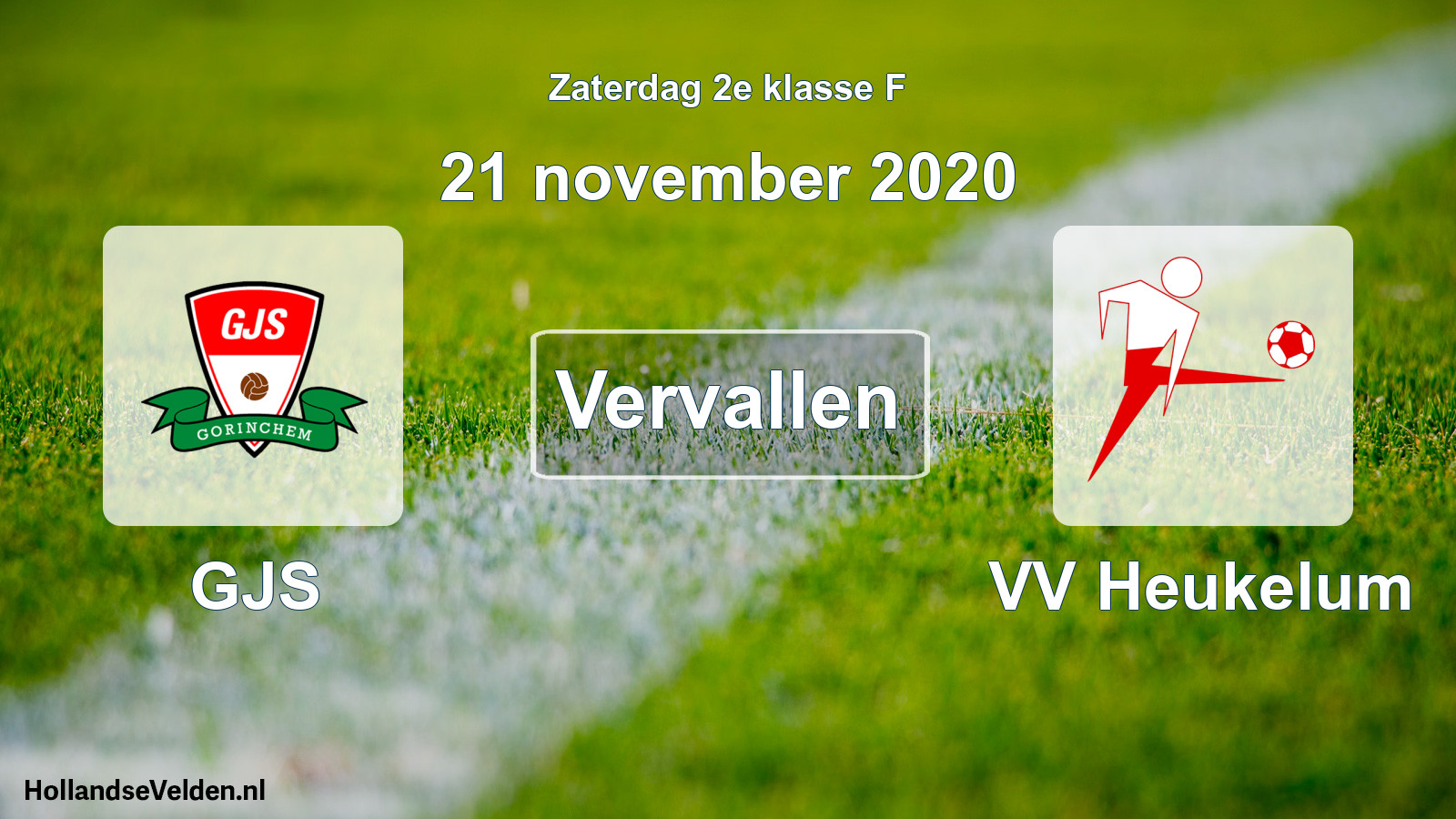 Scheduled Match: GJS - VV Heukelum (21 November 2020)