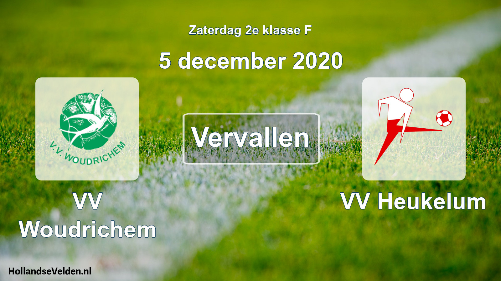 Scheduled Match: VV Woudrichem - VV Heukelum (5 December 2020)