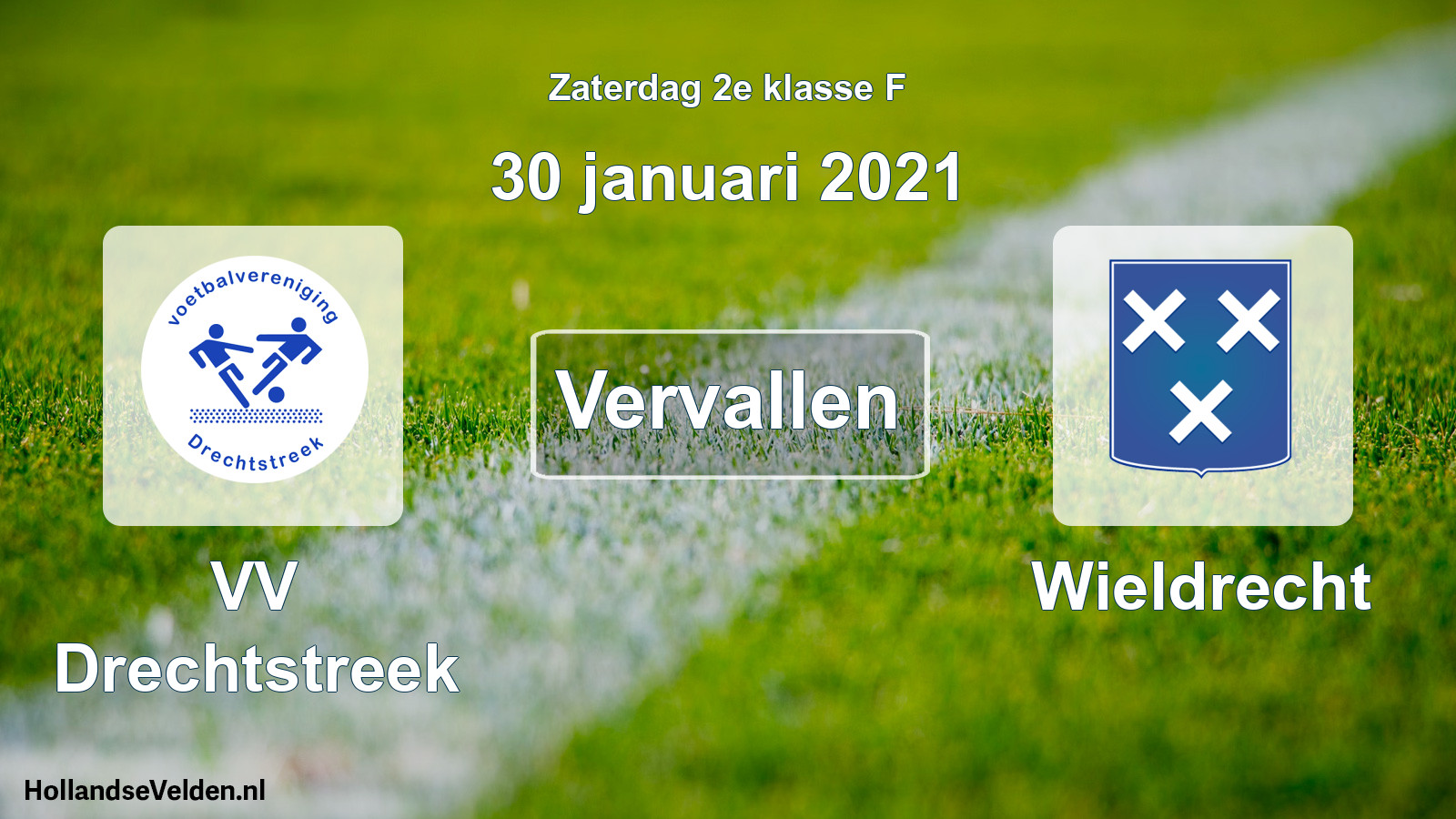 Scheduled Match: VV Drechtstreek - Wieldrecht (30 January 2021)