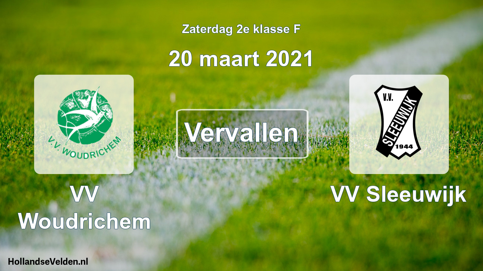 Scheduled Match: VV Woudrichem - VV Sleeuwijk (20 March 2021)
