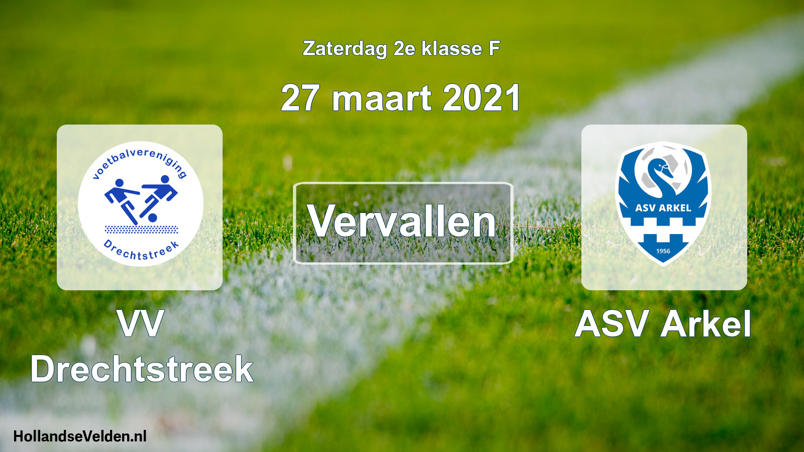 Scheduled Match: VV Drechtstreek - ASV Arkel (27 March 2021)