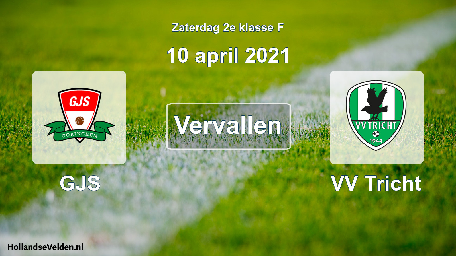 Scheduled Match: GJS - VV Tricht (10 April 2021)