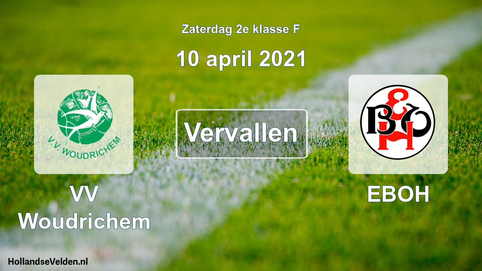 Scheduled Match: VV Woudrichem - EBOH (10 April 2021)