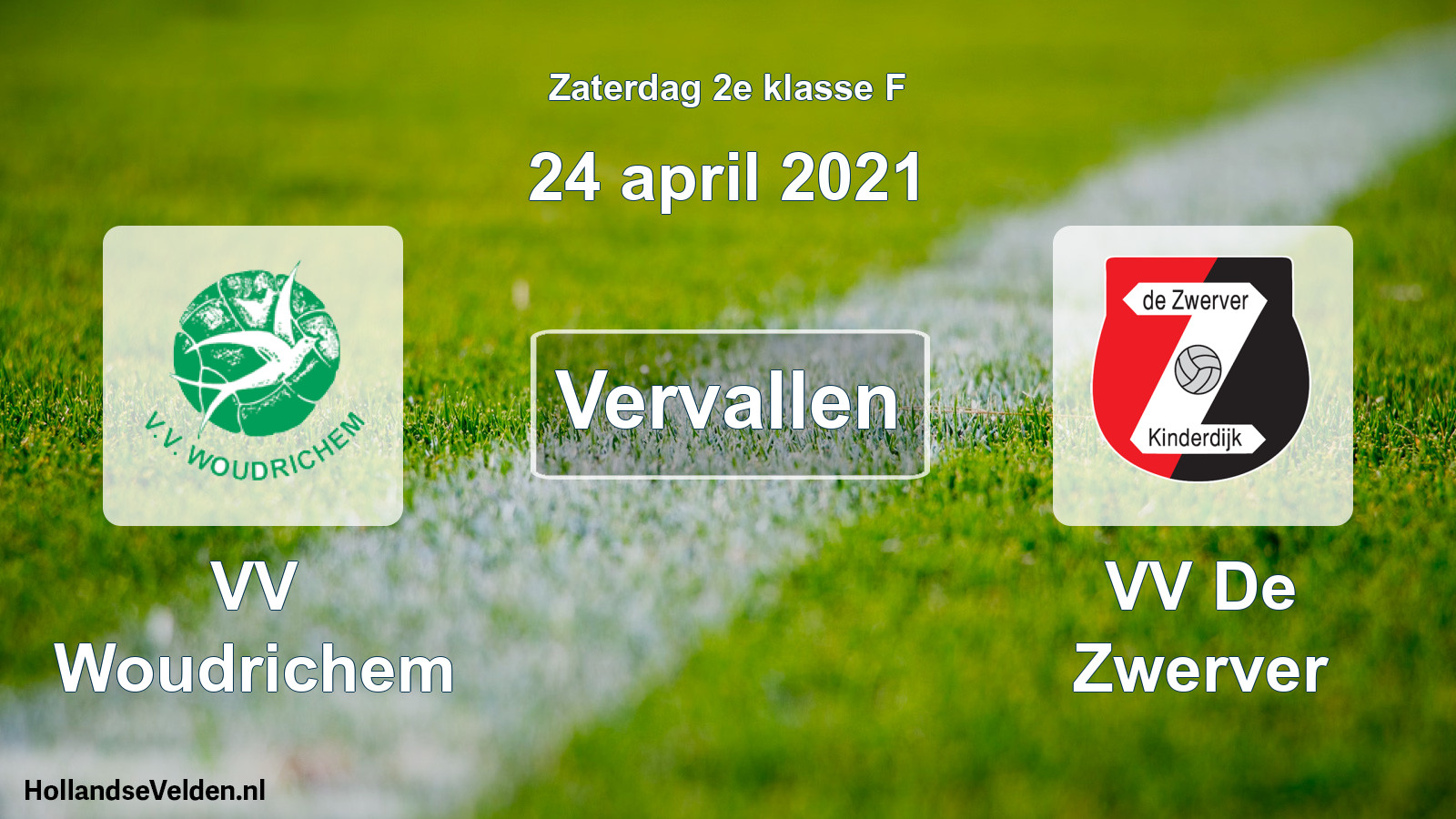 Scheduled Match: VV Woudrichem - VV De Zwerver (24 April 2021)