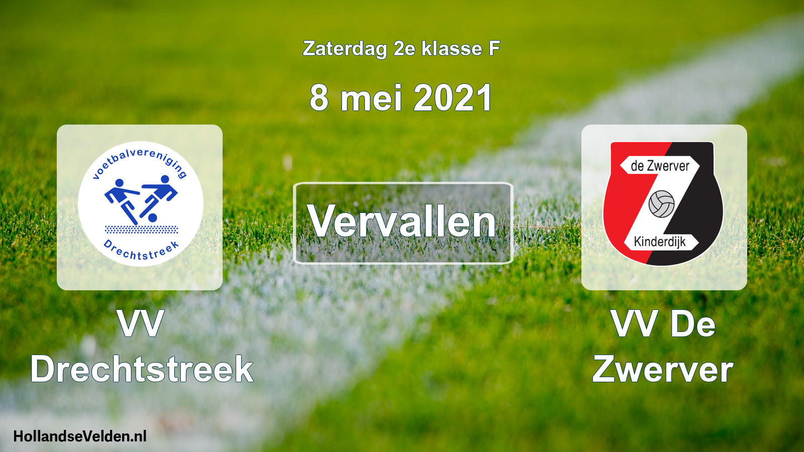 Scheduled Match: VV Drechtstreek - VV De Zwerver (8 May 2021)