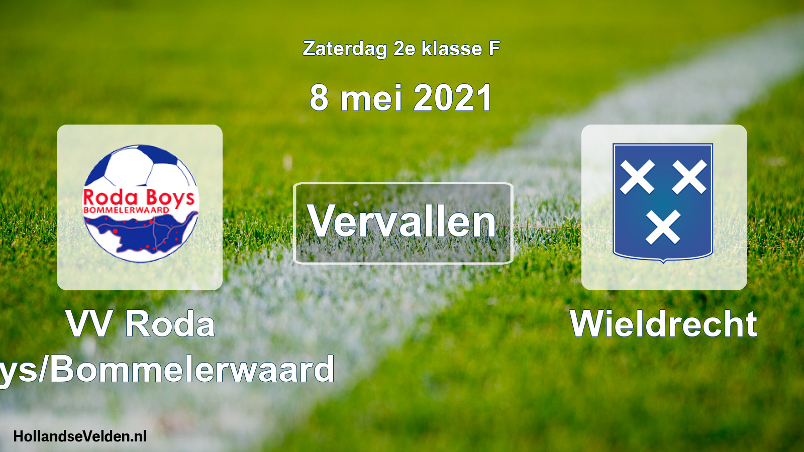 Scheduled Match: VV Roda Boys/Bommelerwaard - Wieldrecht (8 May 2021)