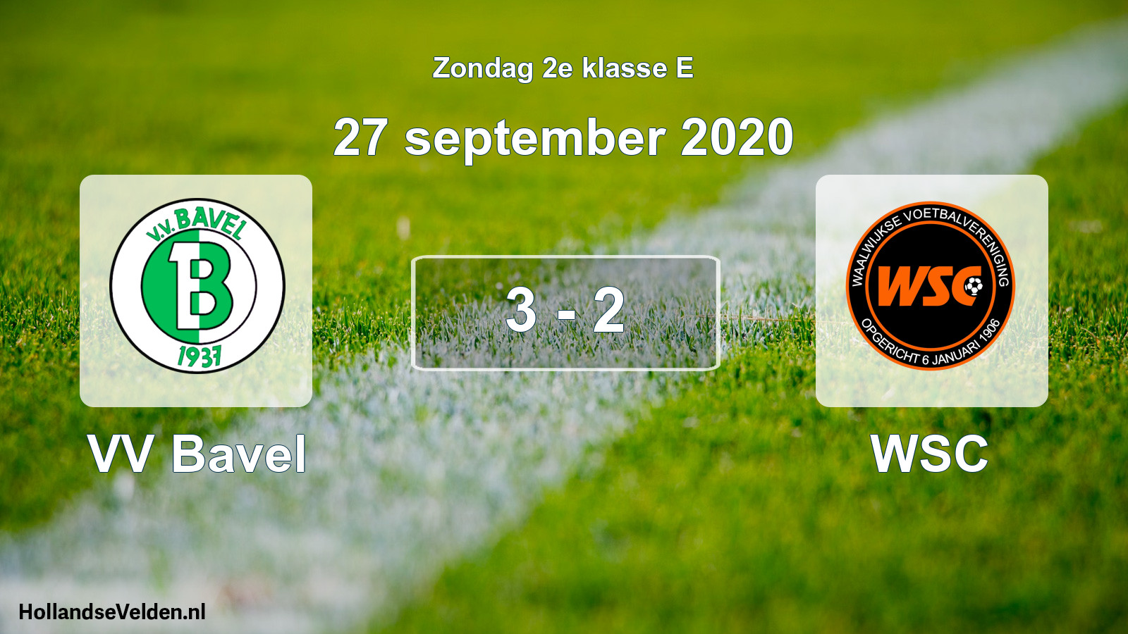 Total number of matches played: VV Bavel - WSC 3 - 2 (27 September 2020)