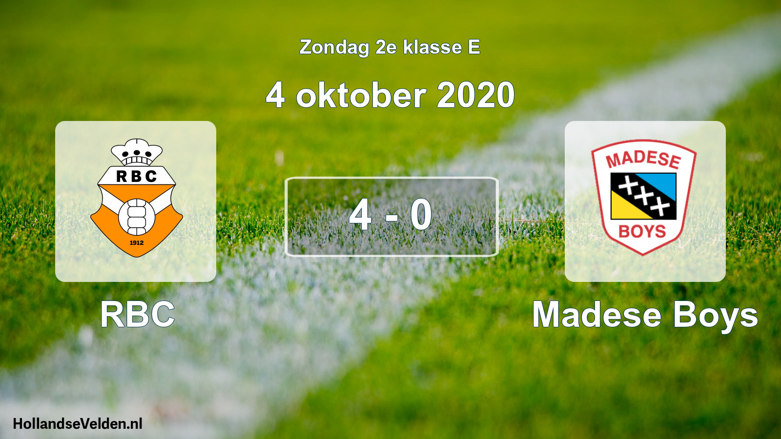 Total number of matches played: RBC - Madese Boys 4 - 0 (4 October 2020)
