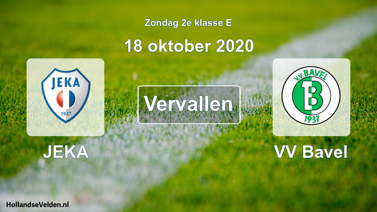 Scheduled Match: JEKA - VV Bavel (18 October 2020)