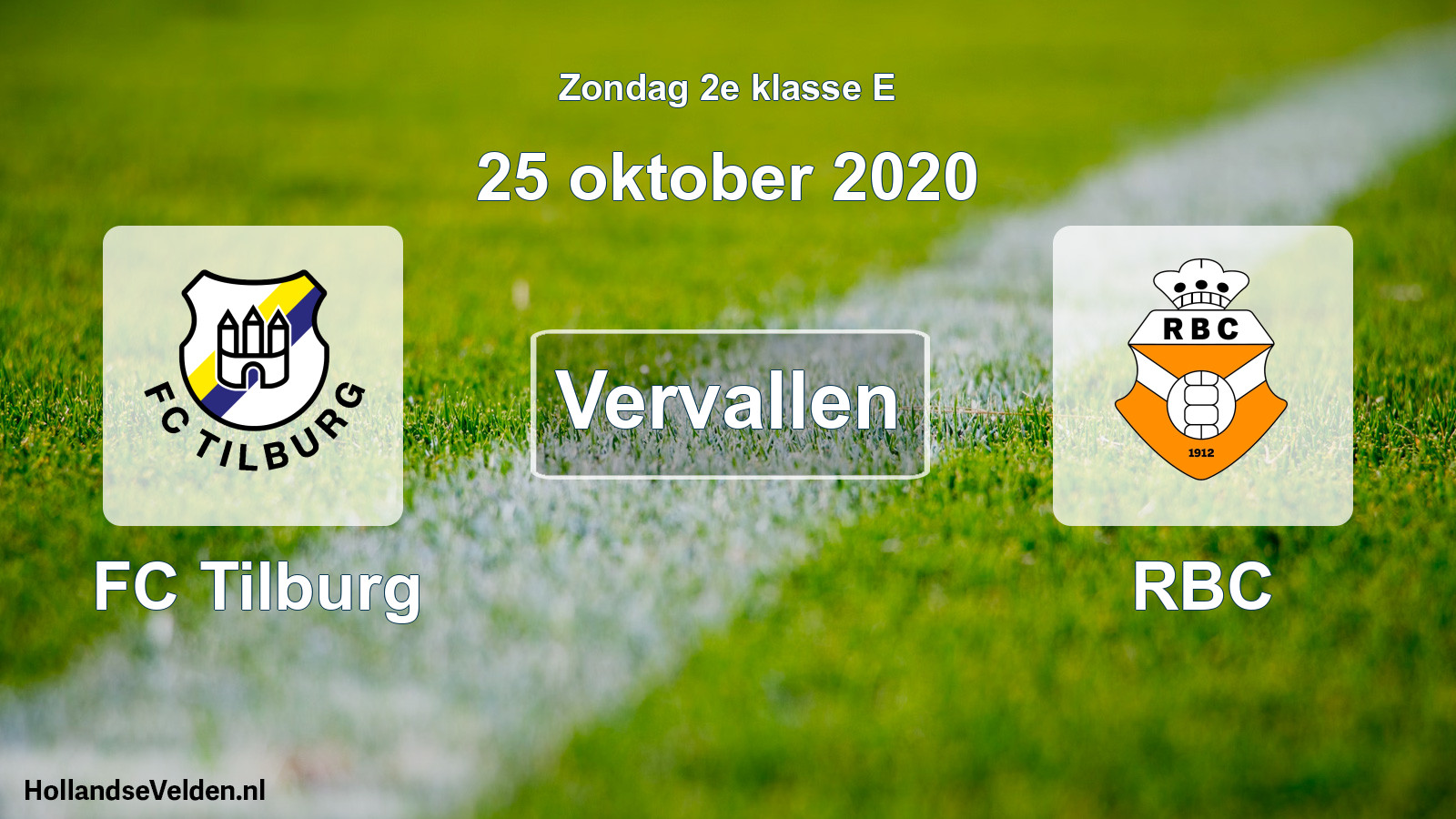 Scheduled Match: FC Tilburg - RBC (25 October 2020)
