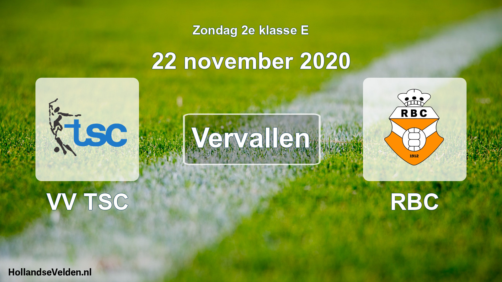 Scheduled Match: VV TSC - RBC (22 November 2020)
