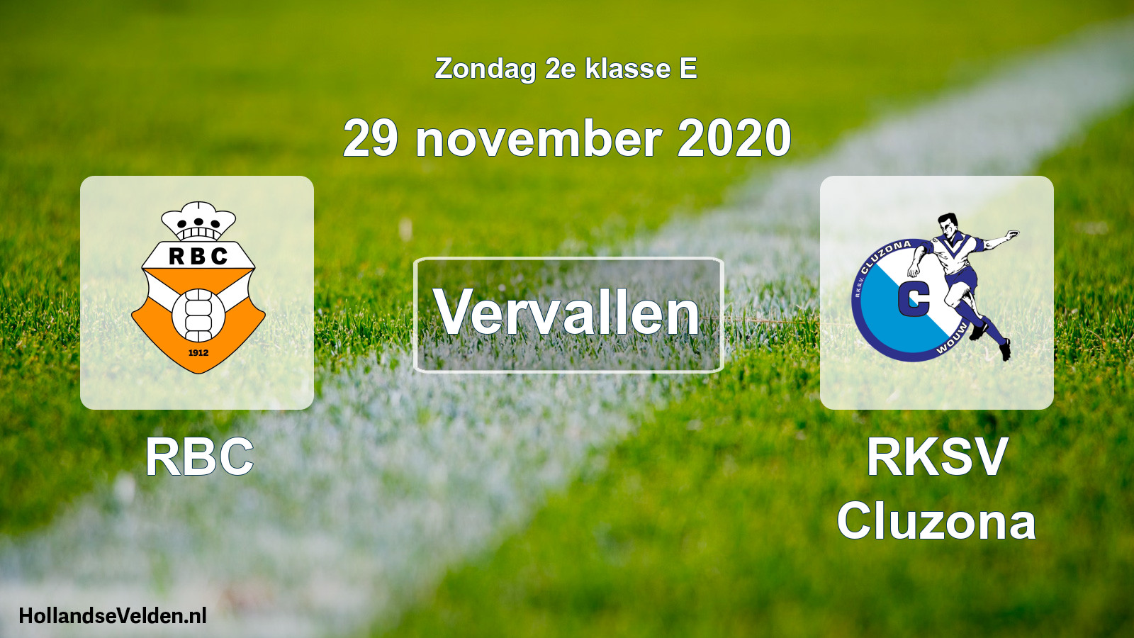 Scheduled Match: RBC - RKSV Cluzona (29 November 2020)