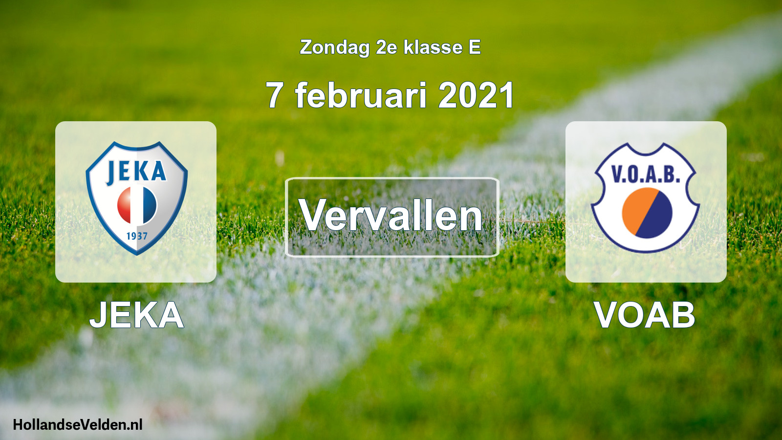 Scheduled Match: JEKA - VOAB (7 February 2021)