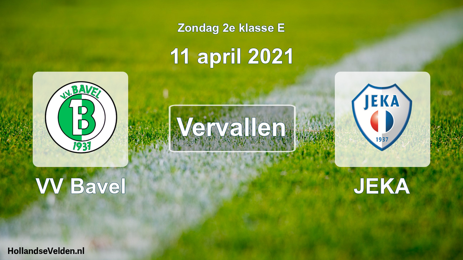 Scheduled Match: VV Bavel - JEKA (11 April 2021)
