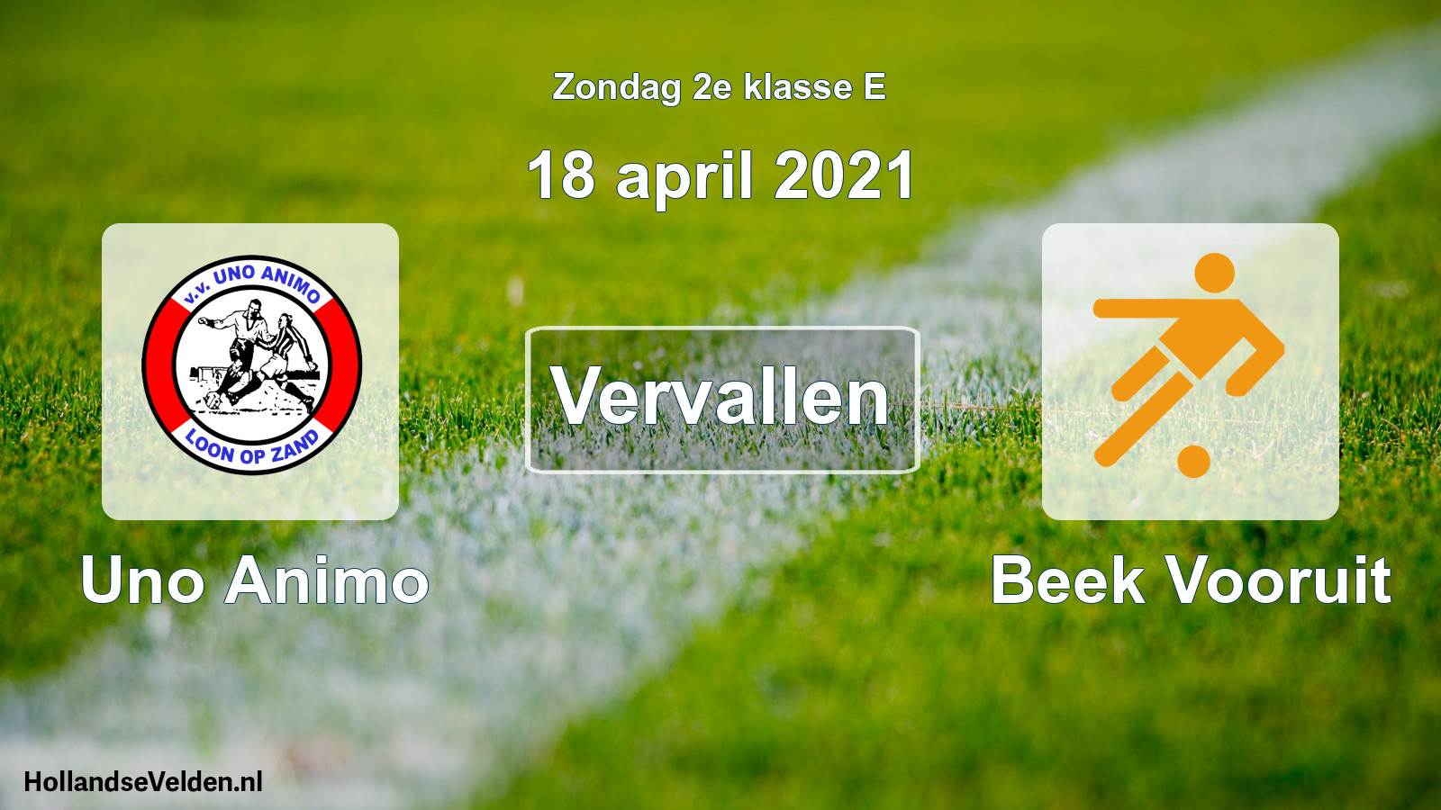 Scheduled Match: Uno Animo - Beek Vooruit (18 April 2021)