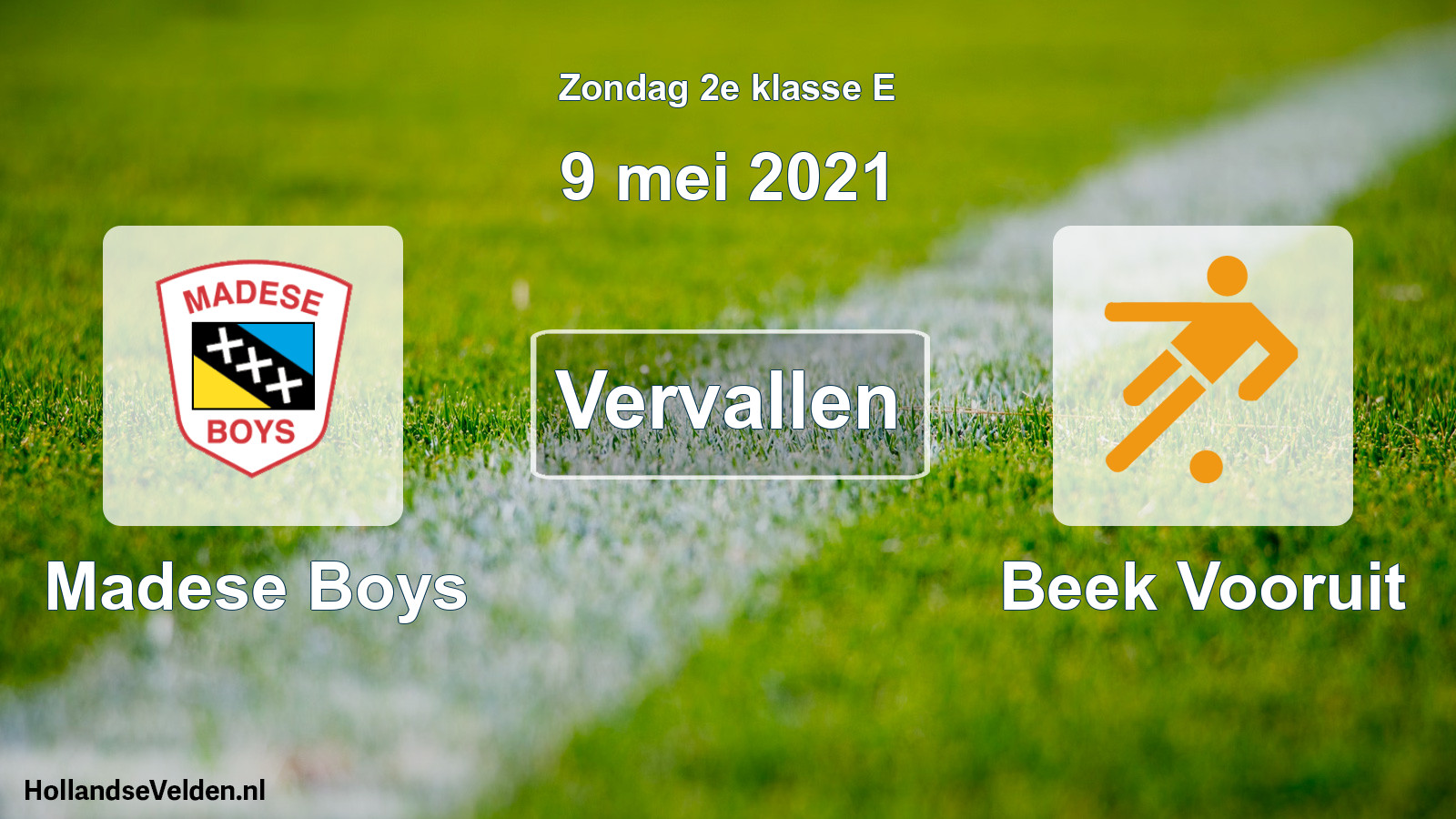 Scheduled Match: Madese Boys - Beek Vooruit (9 May 2021)