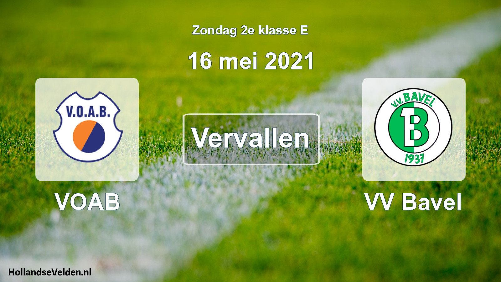 Scheduled Match: VOAB - VV Bavel (16 May 2021)