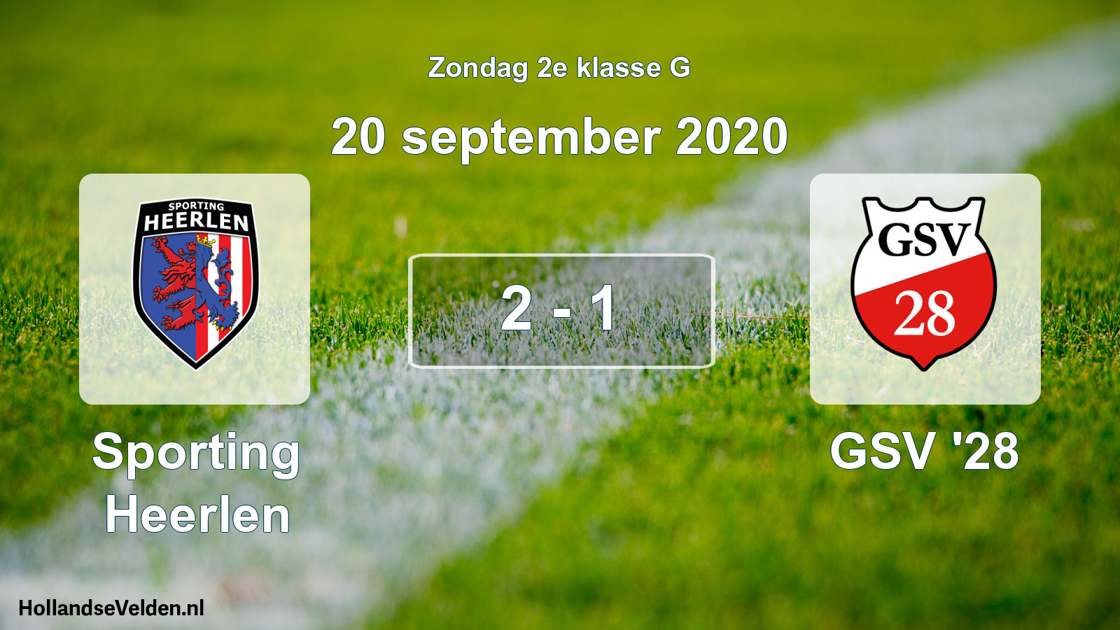 Total number of matches played: Sporting Heerlen - GSV '28 2 - 1 (20 September 2020)