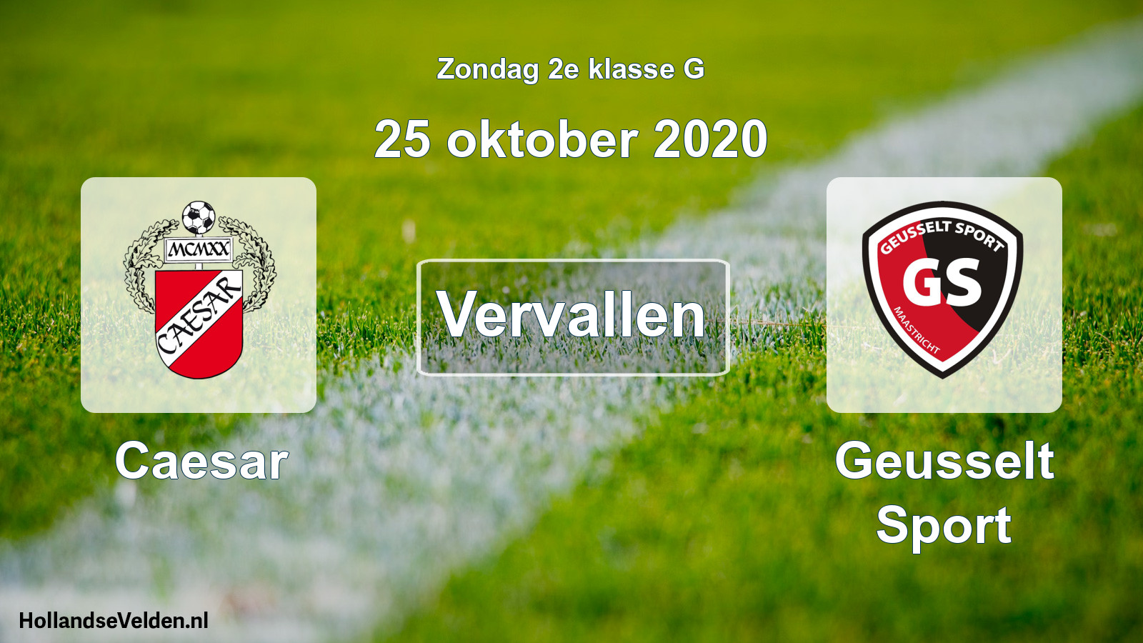 Scheduled Match: Caesar - Geusselt Sport (25 October 2020)