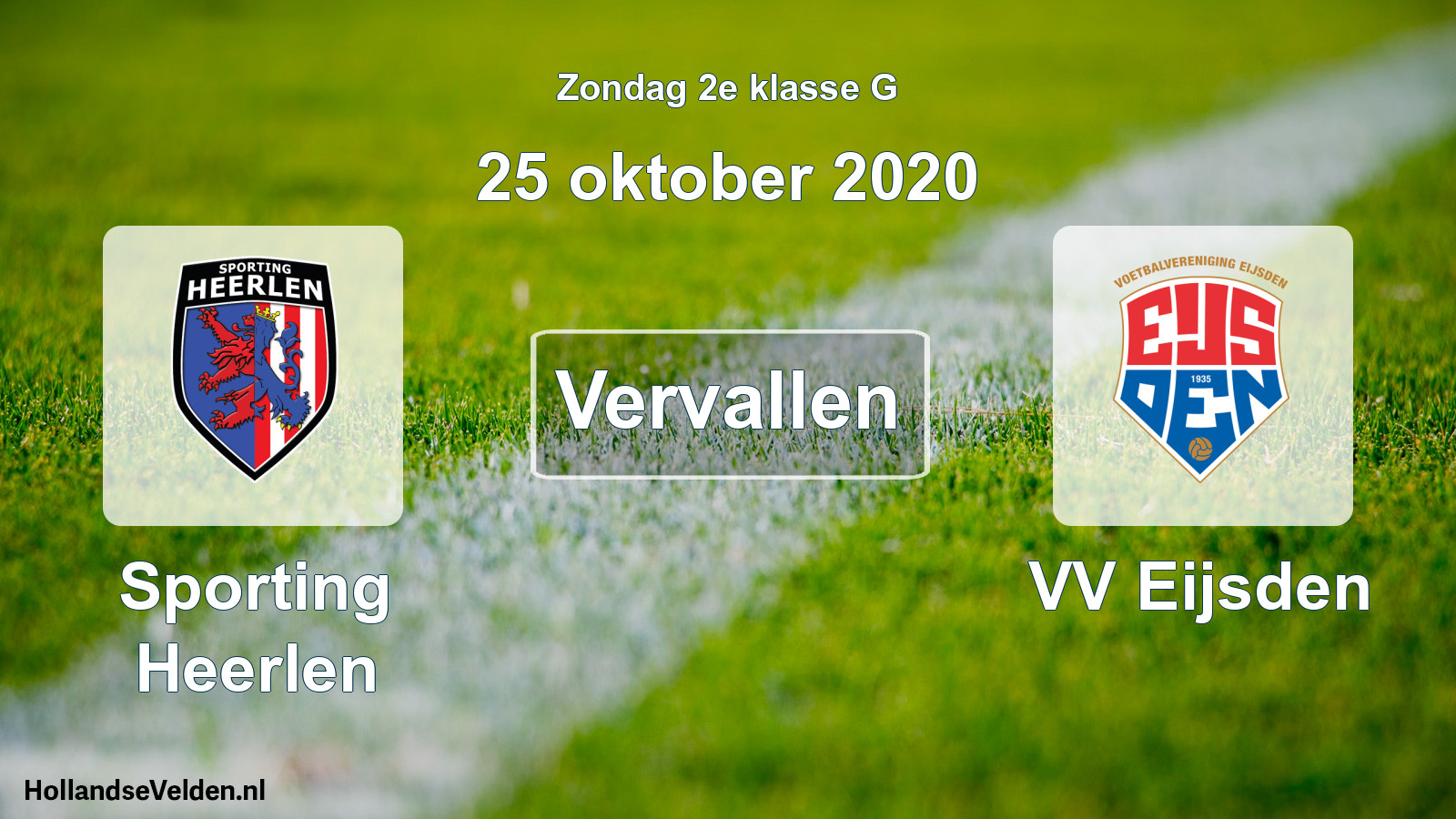 Scheduled Match: Sporting Heerlen - VV Eijsden (25 October 2020)