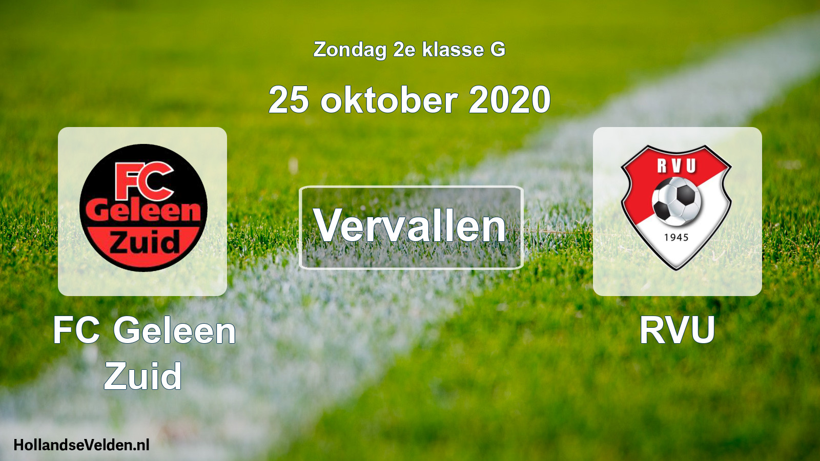 Scheduled Match: FC Geleen Zuid - RVU (25 October 2020)