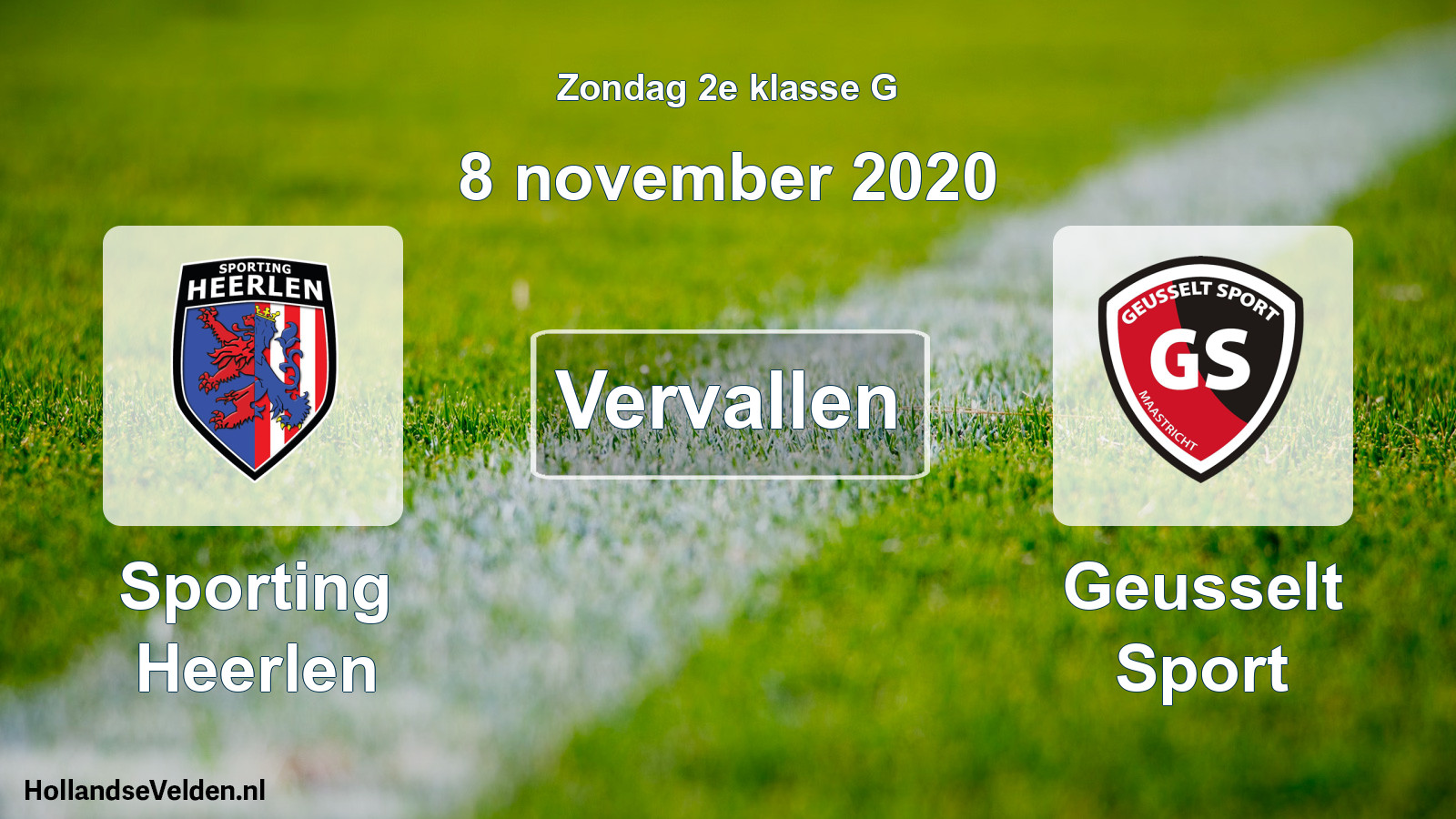 Scheduled Match: Sporting Heerlen - Geusselt Sport (8 November 2020)